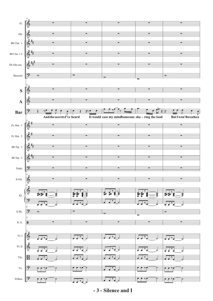 Silence And I Silence And I Full Orchestra scores gallery preview page 3