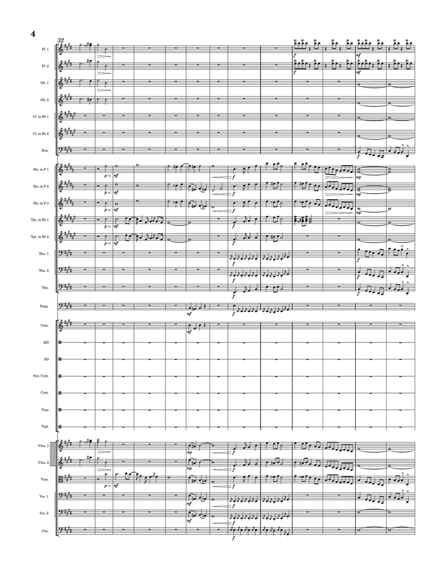 Symphony No. 2 - I. Adagio Full Orchestra scores gallery preview page 4