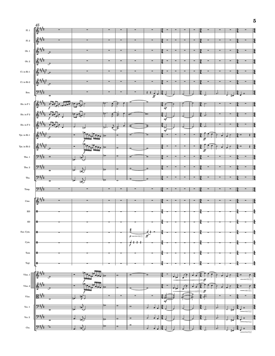 Symphony No. 2 - I. Adagio Full Orchestra scores gallery preview page 5