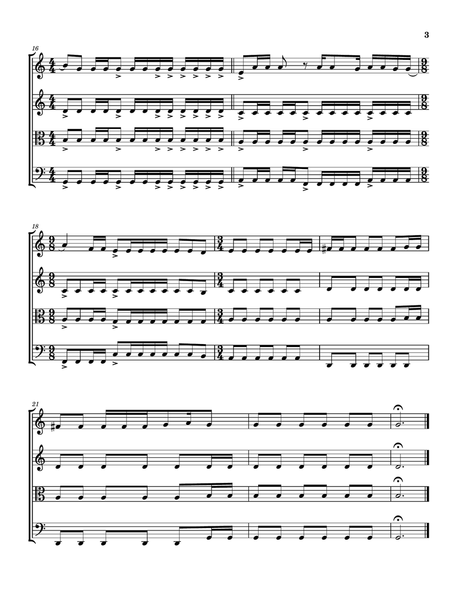 Pigs On The Wing (Part 1) String Quartet scores gallery preview page 4