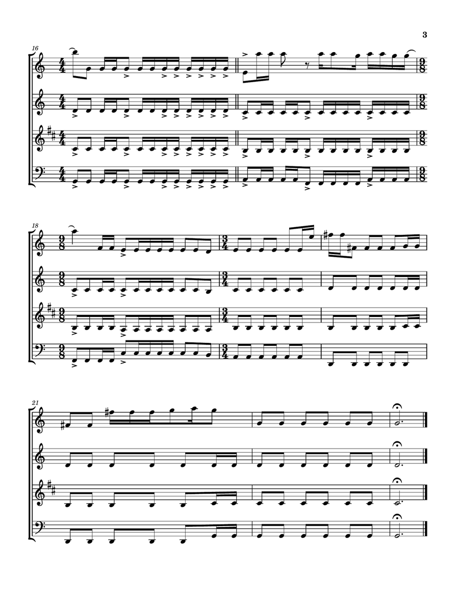 Pigs On The Wing (Part 1) Woodwind Quartet scores gallery preview page 4