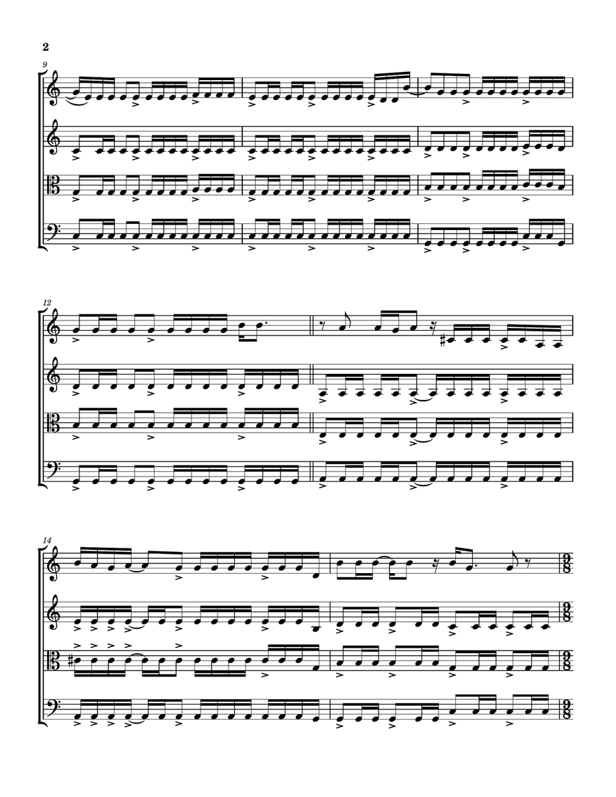 Pigs On The Wing (Part 2) String Quartet scores gallery preview page 3