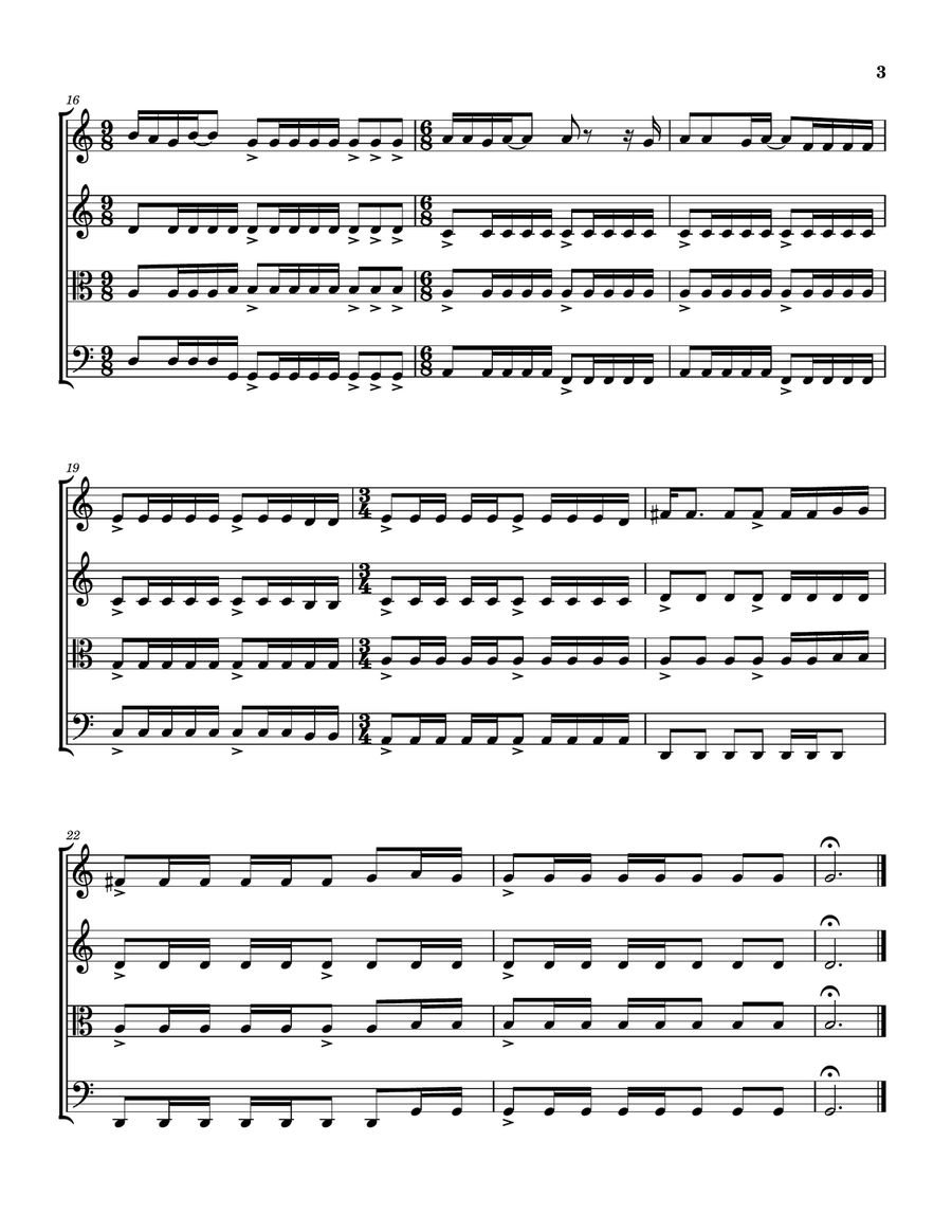 Pigs On The Wing (Part 2) String Quartet scores gallery preview page 4