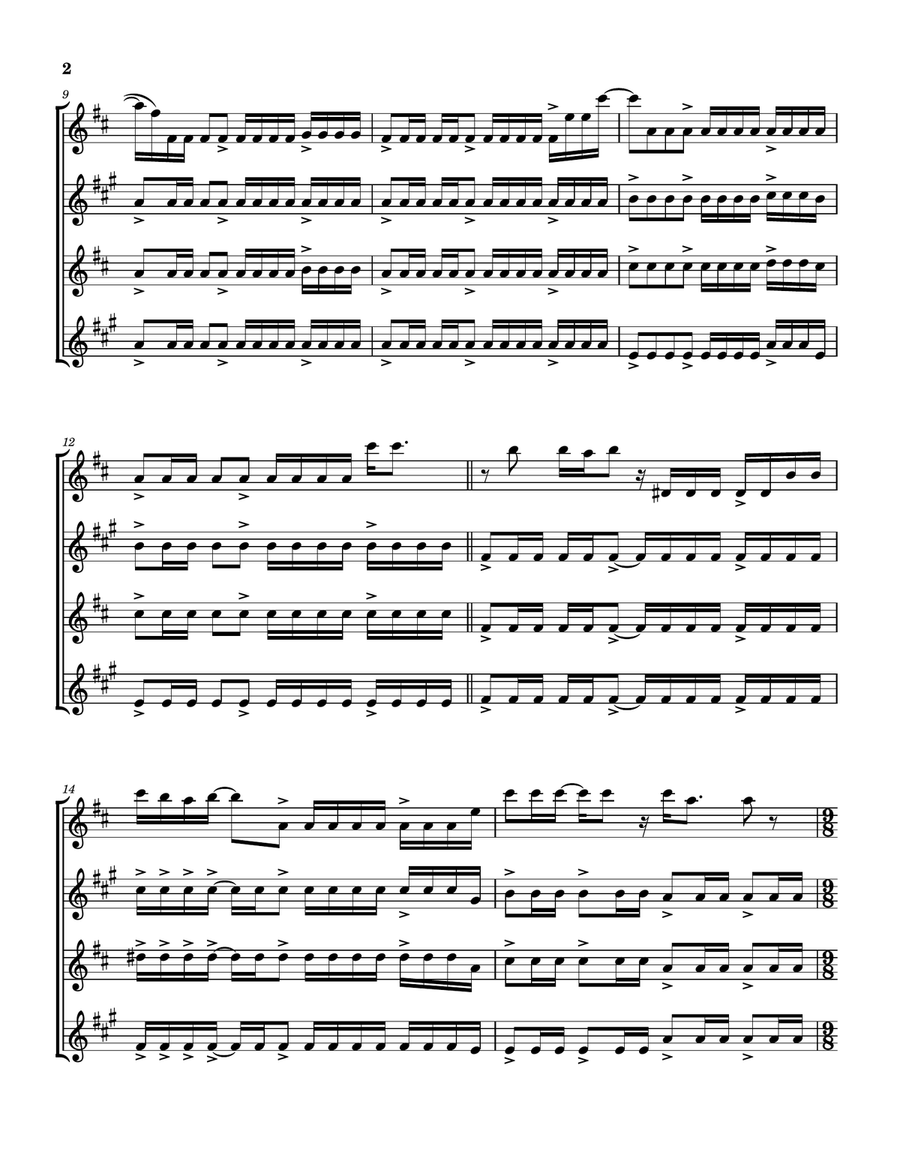 Pigs On The Wing (Part 2) Saxophone Quartet scores gallery preview page 3
