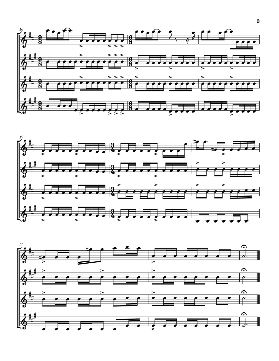 Pigs On The Wing (Part 2) Saxophone Quartet scores gallery preview page 4