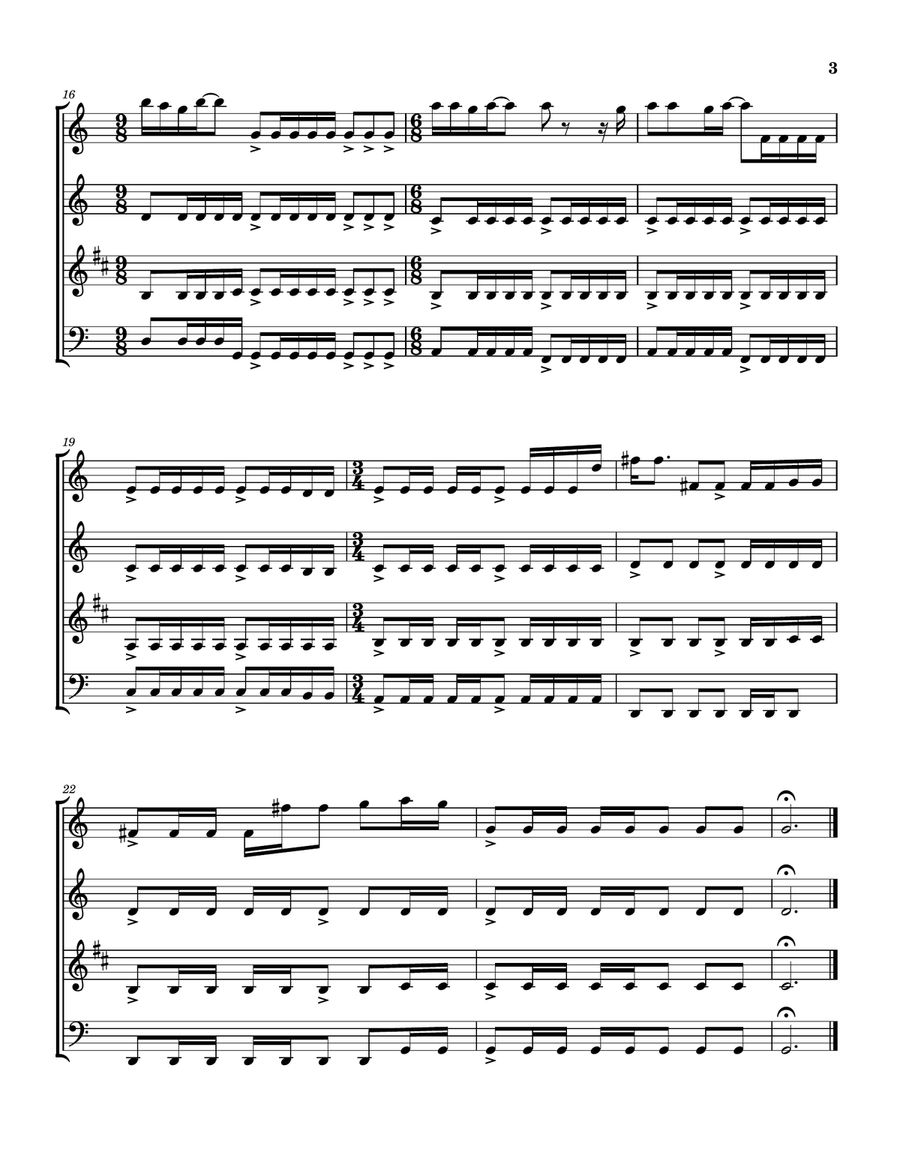 Pigs On The Wing (Part 2) Woodwind Quartet scores gallery preview page 4