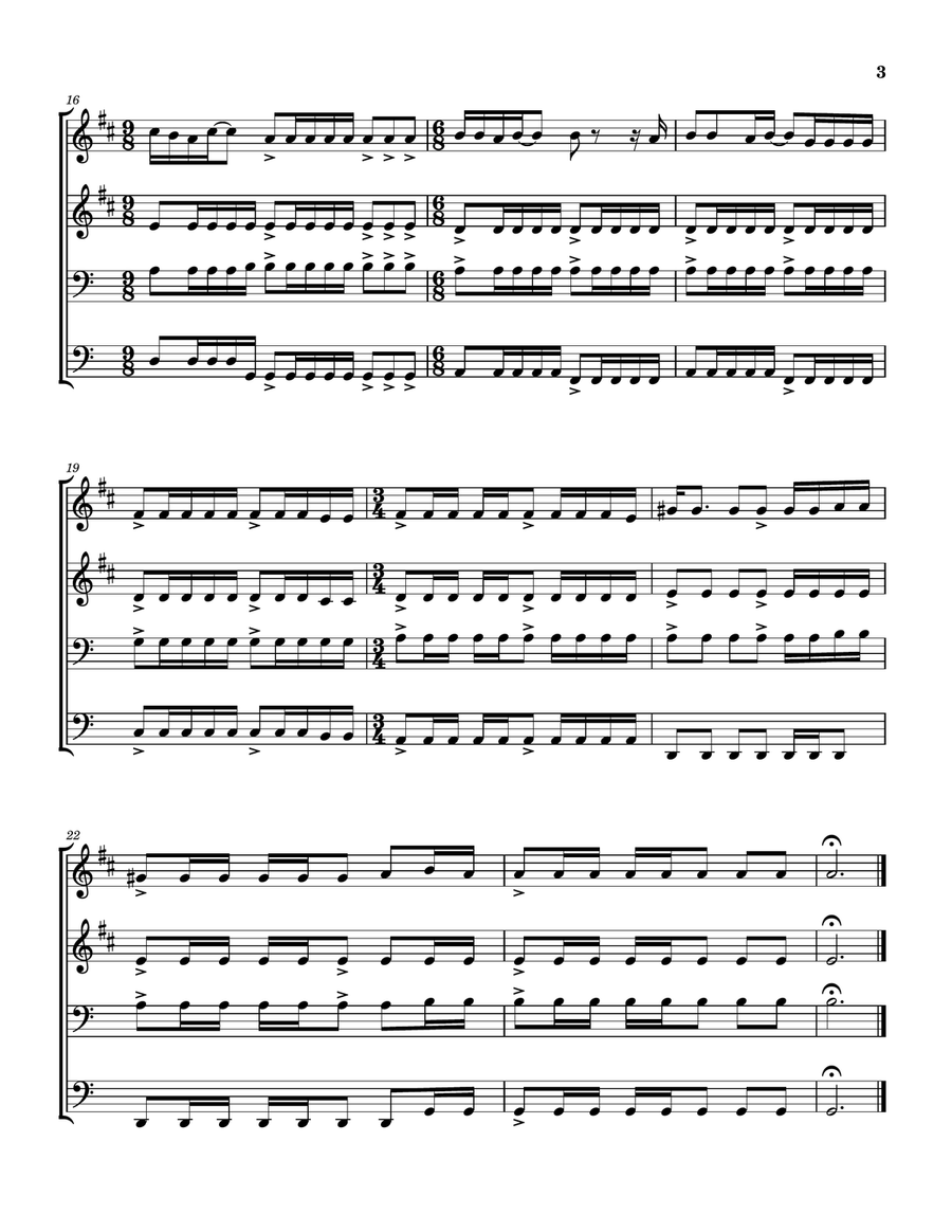 Pigs On The Wing (Part 2) Brass Quartet scores gallery preview page 4