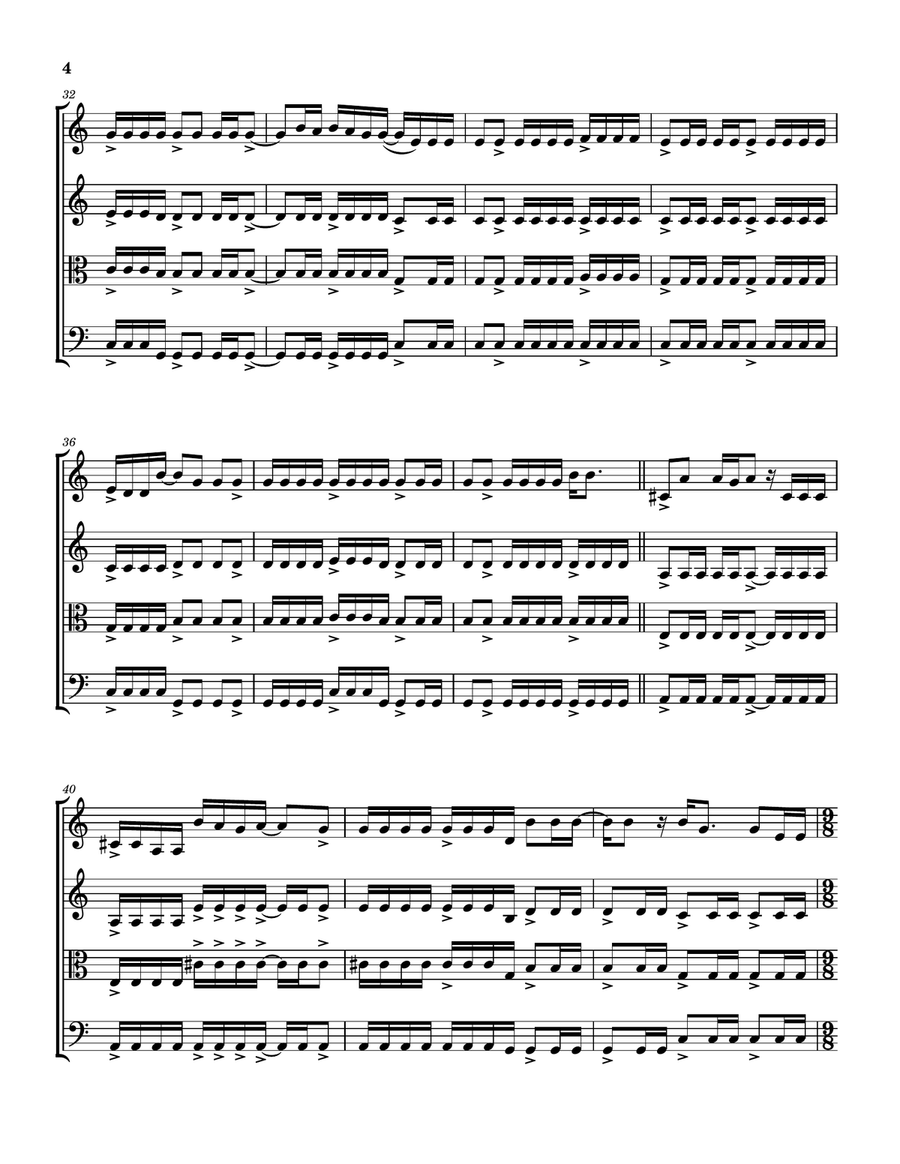 Medley: Pigs On The Wing (Part 1) with Pigs On The Wing (Part 2) String Quartet scores gallery preview page 5