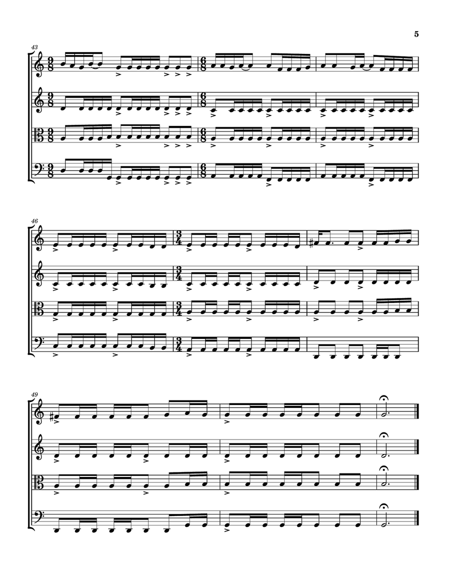 Medley: Pigs On The Wing (Part 1) with Pigs On The Wing (Part 2) String Quartet scores gallery preview page 6