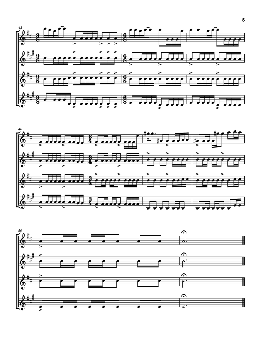 Medley: Pigs On The Wing (Part 1) with Pigs On The Wing (Part 2) Saxophone Quartet scores gallery preview page 6