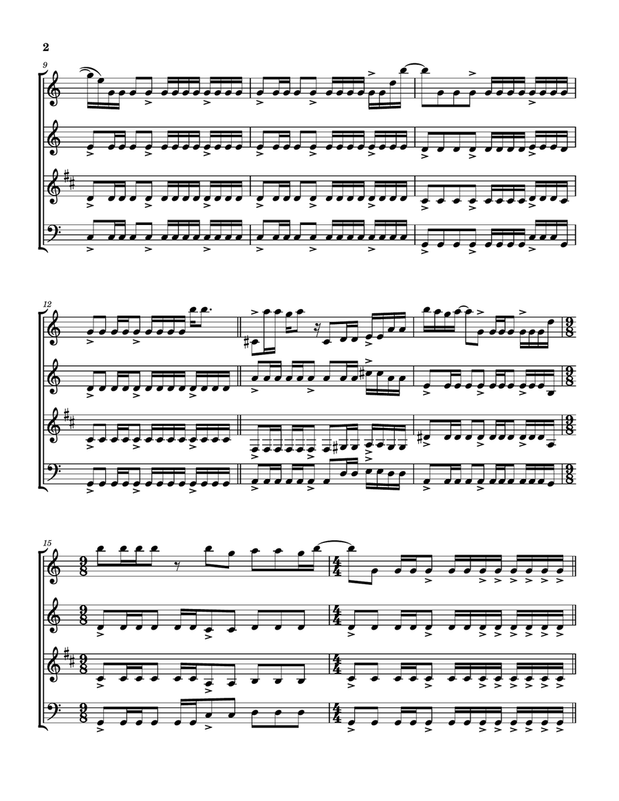 Medley: Pigs On The Wing (Part 1) with Pigs On The Wing (Part 2) Woodwind Quartet scores gallery preview page 3
