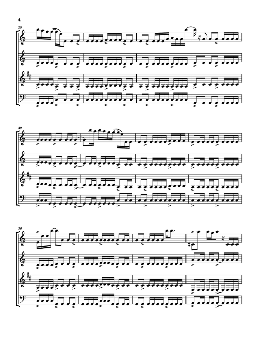 Medley: Pigs On The Wing (Part 1) with Pigs On The Wing (Part 2) Woodwind Quartet scores gallery preview page 5