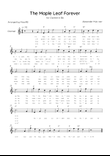 The Maple Leaf Forever - Solo Clarinet in Bb Major With Chords & Lyrics