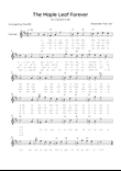 The Maple Leaf Forever - Solo Clarinet in C Major With Chords & Lyrics