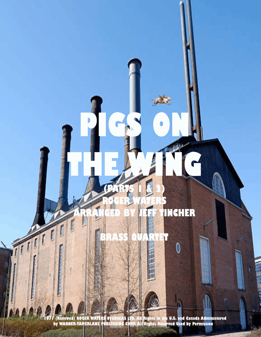 Medley: Pigs On The Wing (Part 1) with Pigs On The Wing (Part 2) Brass Quartet scores gallery preview page 1