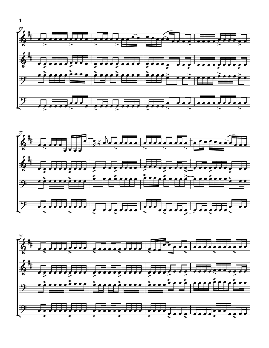Medley: Pigs On The Wing (Part 1) with Pigs On The Wing (Part 2) Brass Quartet scores gallery preview page 5
