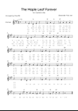 The Maple Leaf Forever - Solo Clarinet in G Major With Chords & Lyrics