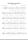 The Maple Leaf Forever - Solo Clarinet in Eb Major With Chords & Lyrics