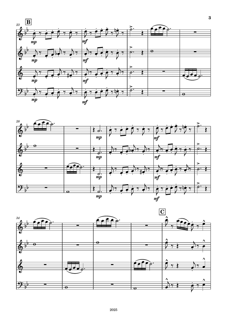 Arguing Squirrels by Eric Bingham-Kumpf Woodwind Quartet - Digital Sheet Music page 3