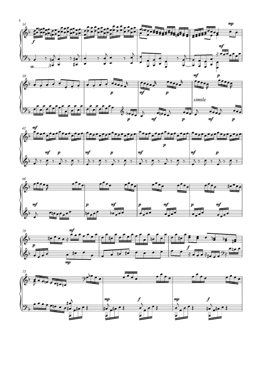 Toccata and Fugue in D Minor—Johann Sebastian Bach Piano Solo scores gallery preview page 4