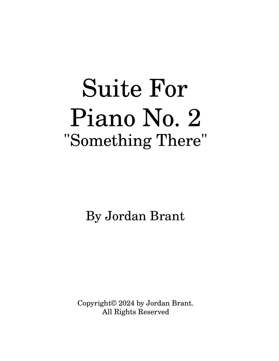 Suite for Piano No. 2 Suite for Piano No. 2 Chamber Music scores gallery preview page 1