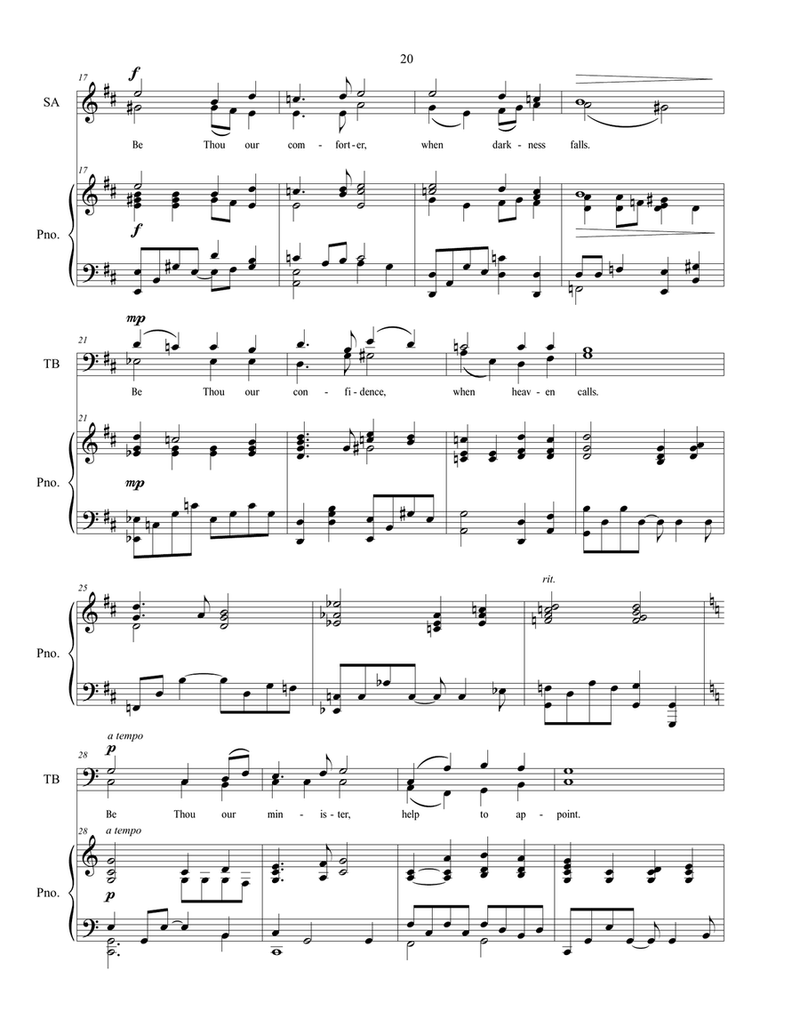 Be Thou, sacred music for SATB choir 4-Part scores gallery preview page 3