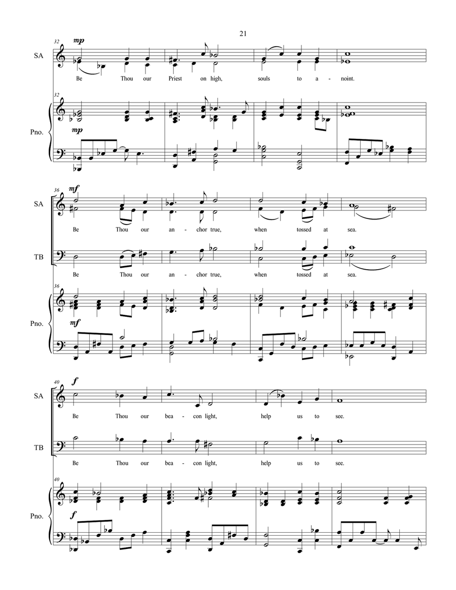 Be Thou, sacred music for SATB choir 4-Part scores gallery preview page 4