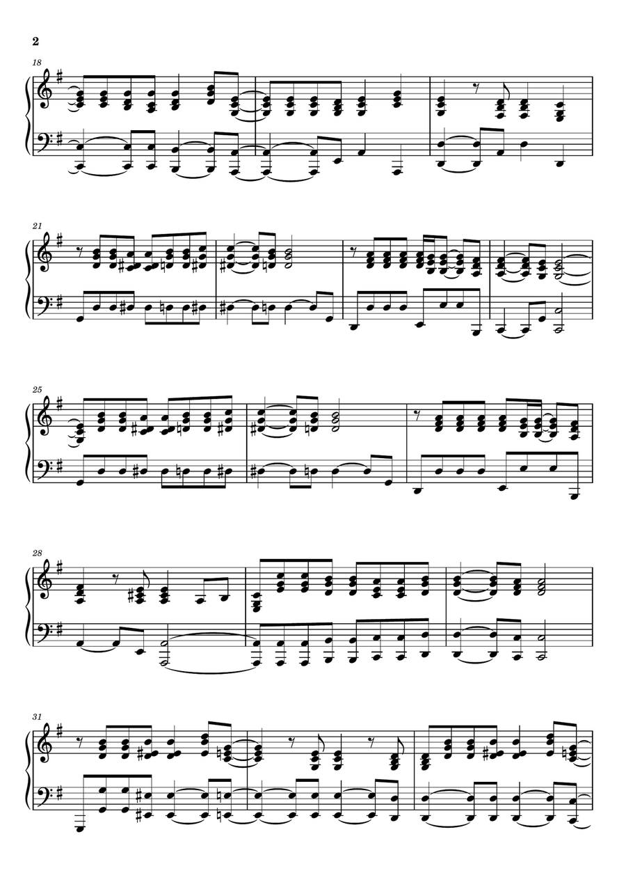 Lullabye (Goodnight, My Angel) Piano Solo scores gallery preview page 2