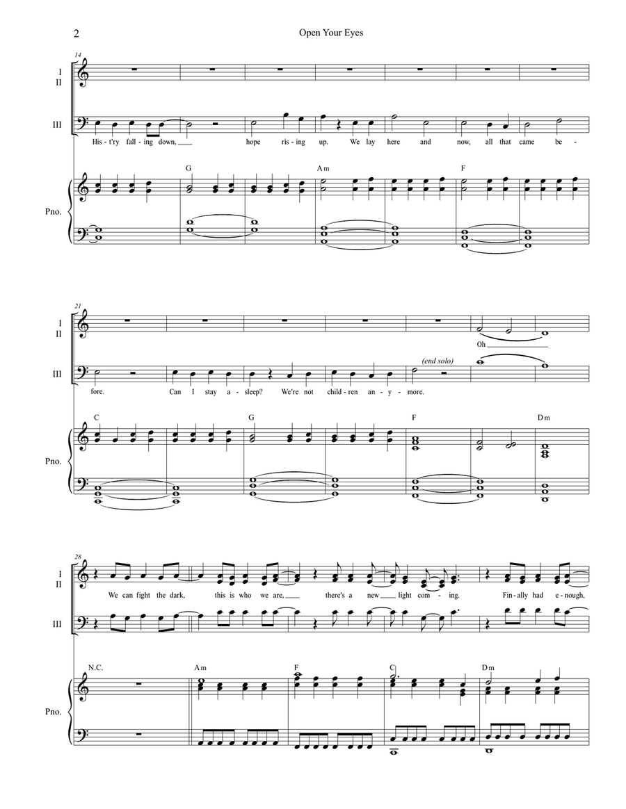 Open Your Eyes Open Your Eyes 3-Part scores gallery preview page 2