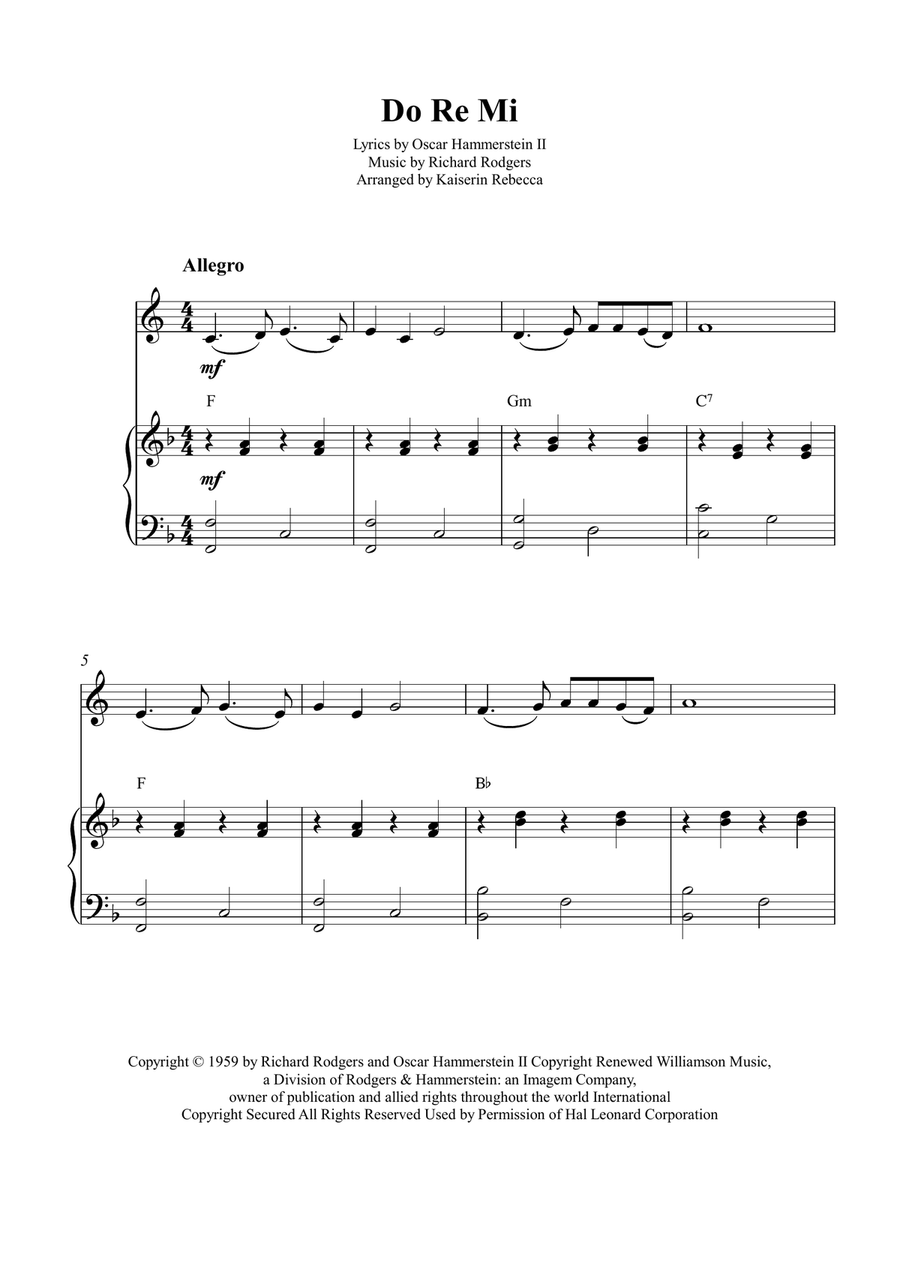 Do-Re-Mi Do-Re-Mi Piano scores gallery preview page 1