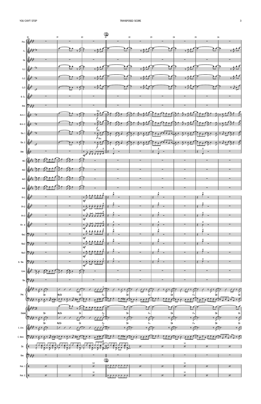 You Can't Stop The Beat Concert Band scores gallery preview page 3