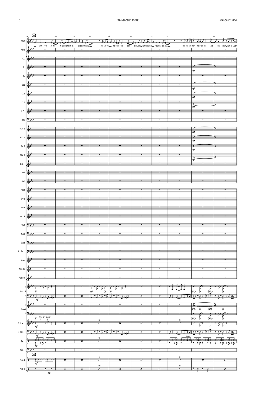 You Can't Stop The Beat Concert Band scores gallery preview page 2