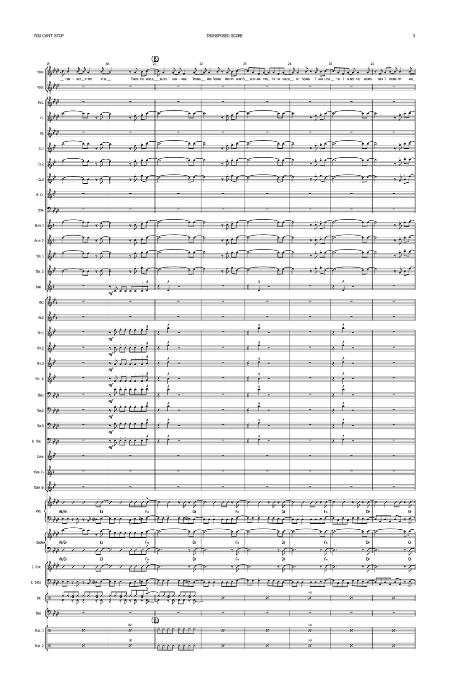 You Can't Stop The Beat Concert Band scores gallery preview page 3