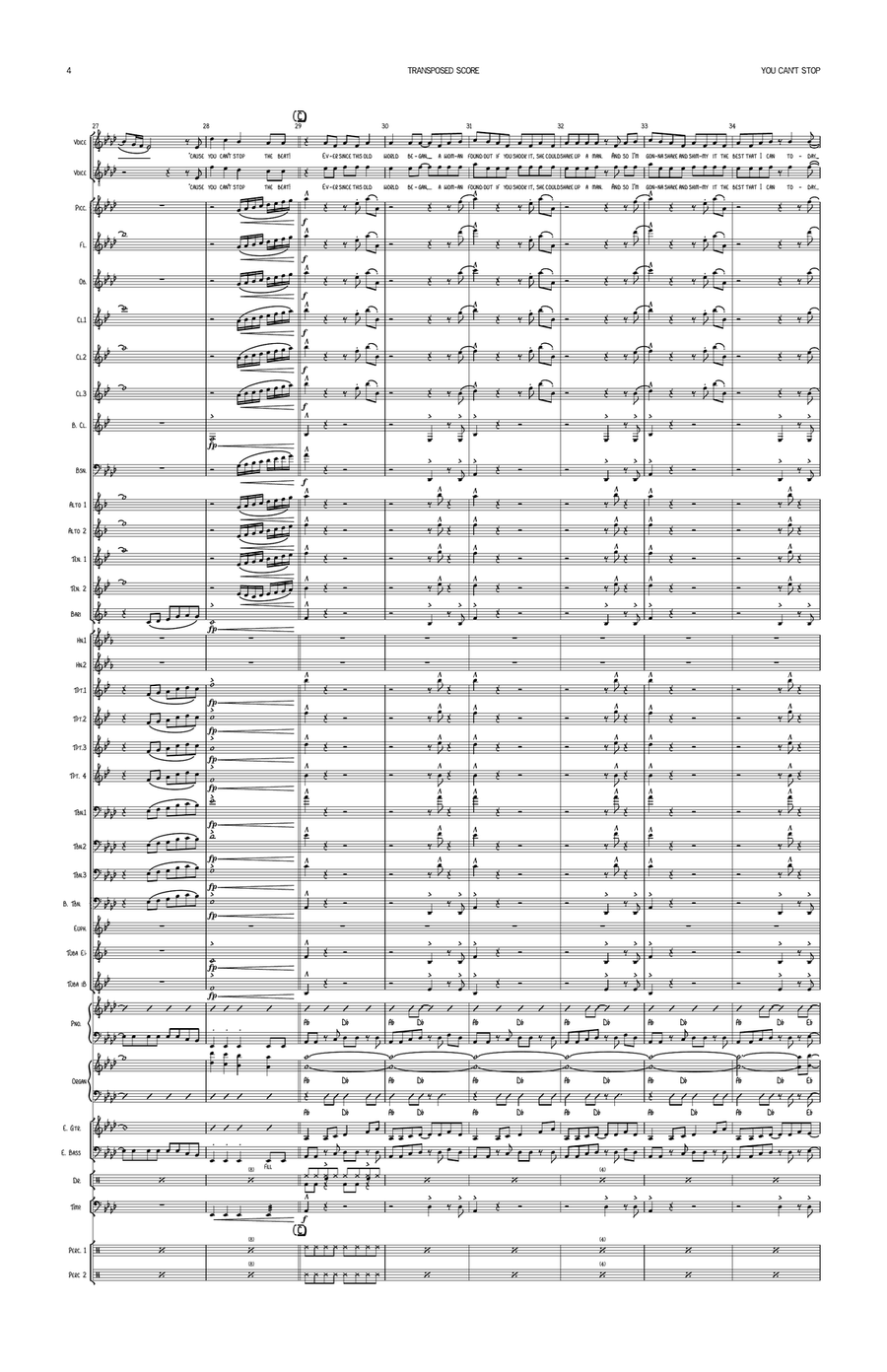 You Can't Stop The Beat Concert Band scores gallery preview page 4
