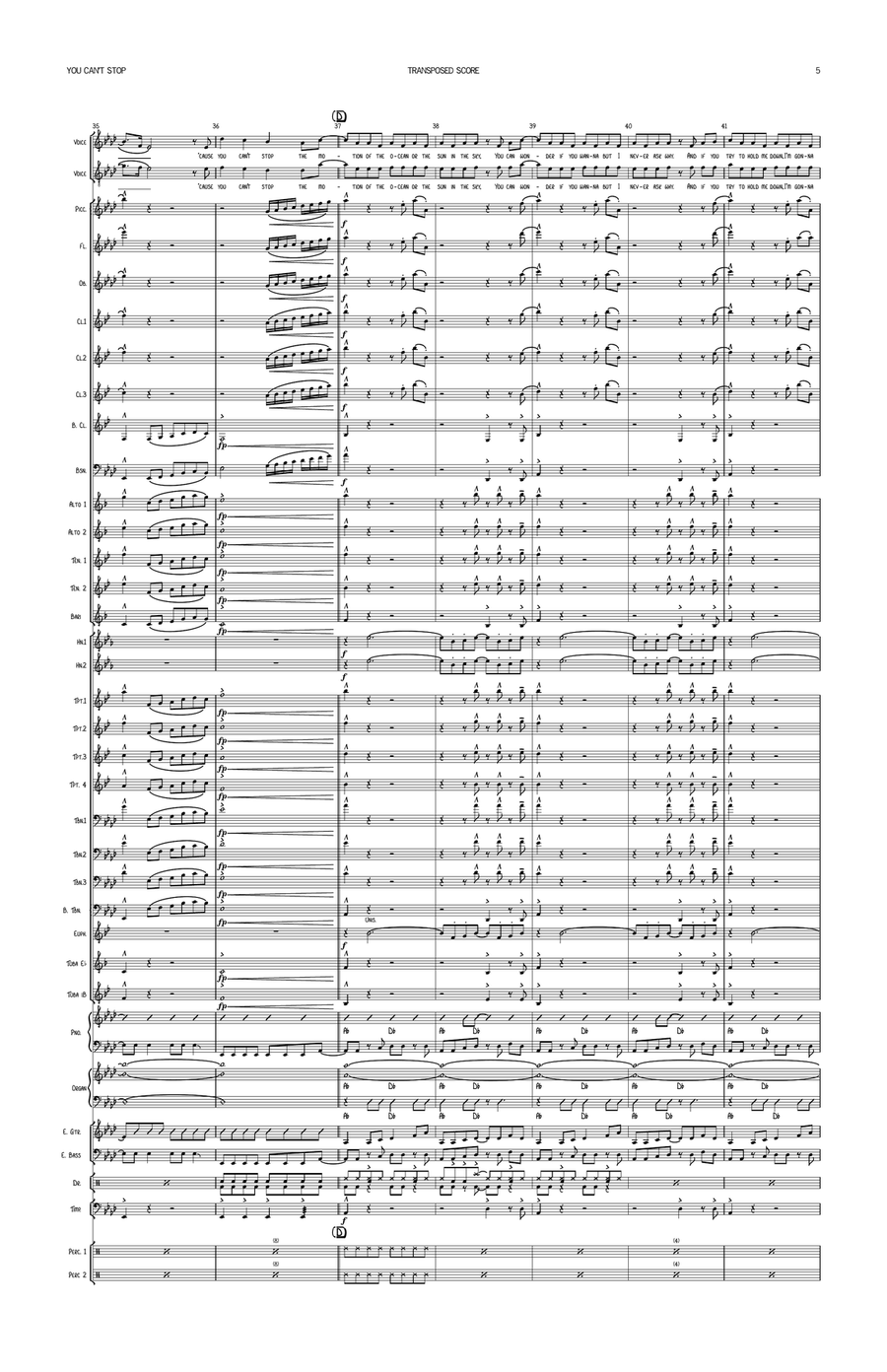 You Can't Stop The Beat Concert Band scores gallery preview page 5