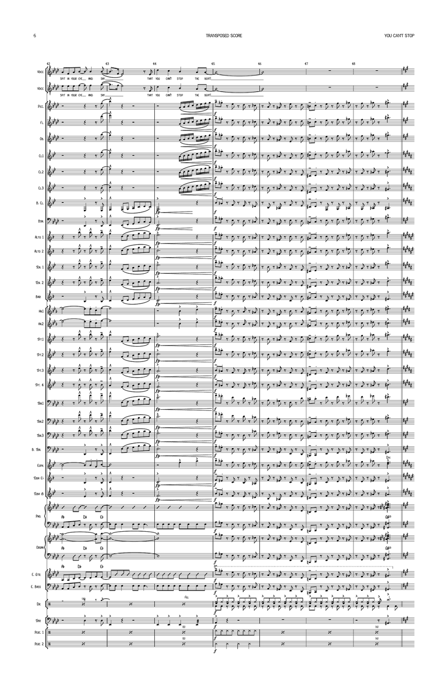 You Can't Stop The Beat Concert Band scores gallery preview page 6