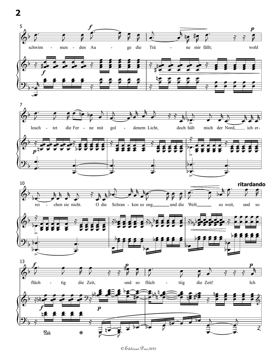 Sehnsucht, by Schumann, Op.51 No.1, in d minor Piano, Vocal scores gallery preview page 4