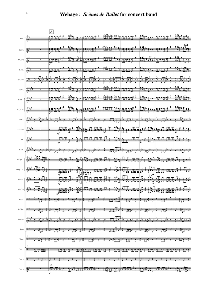 Paul Wehage : Scènes de Ballet for concert band Concert Band scores gallery preview page 4