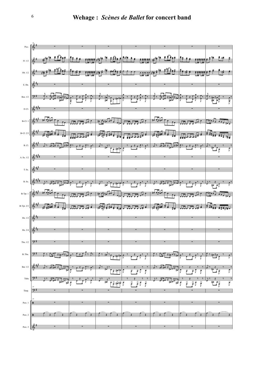 Paul Wehage : Scènes de Ballet for concert band Concert Band scores gallery preview page 6