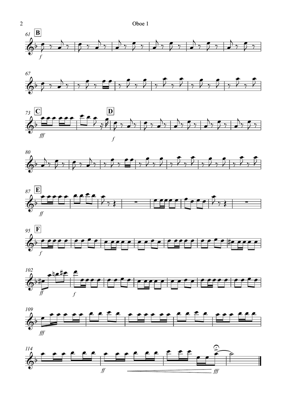 Flamenco Fantastico! for Oboe Quartet Woodwind Quartet scores gallery preview page 6