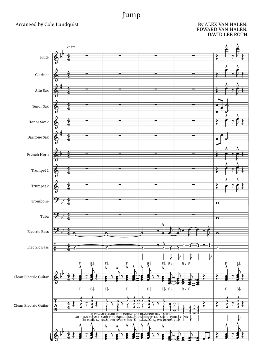 Jump Jump Marching Band scores gallery preview page 1