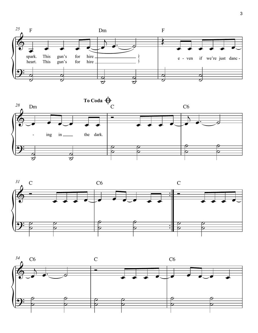 Dancing In The Dark Dancing In The Dark Easy Piano scores gallery preview page 3