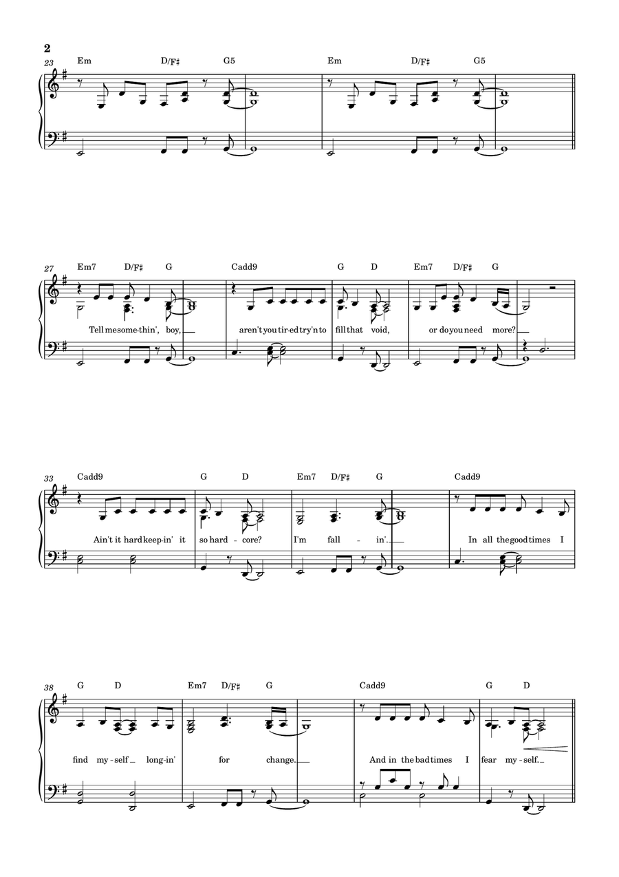 Shallow Shallow Piano Solo scores gallery preview page 2