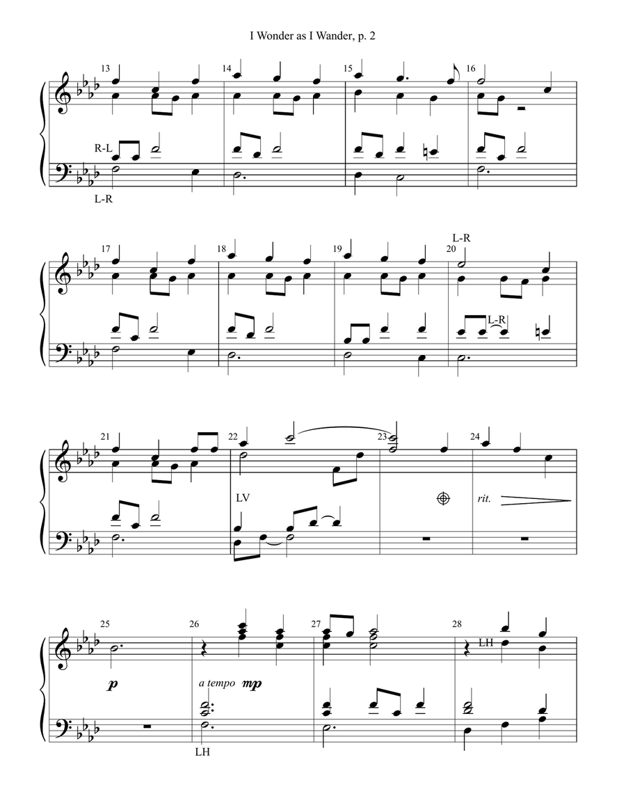 I Wonder As I Wander I Wonder As I Wander Handbell Choir scores gallery preview page 3