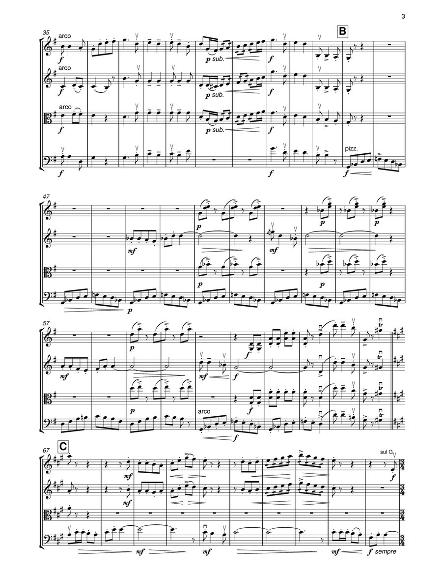 Li'Lisa Jane for string quartet String Quartet scores gallery preview page 2