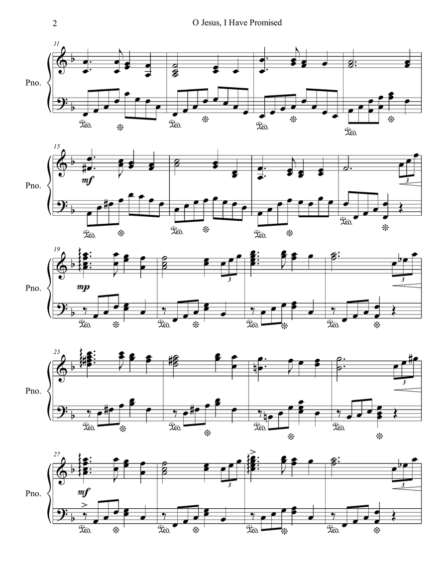 O Jesus, I Have Promised O Jesus, I Have Promised Piano Solo scores gallery preview page 3