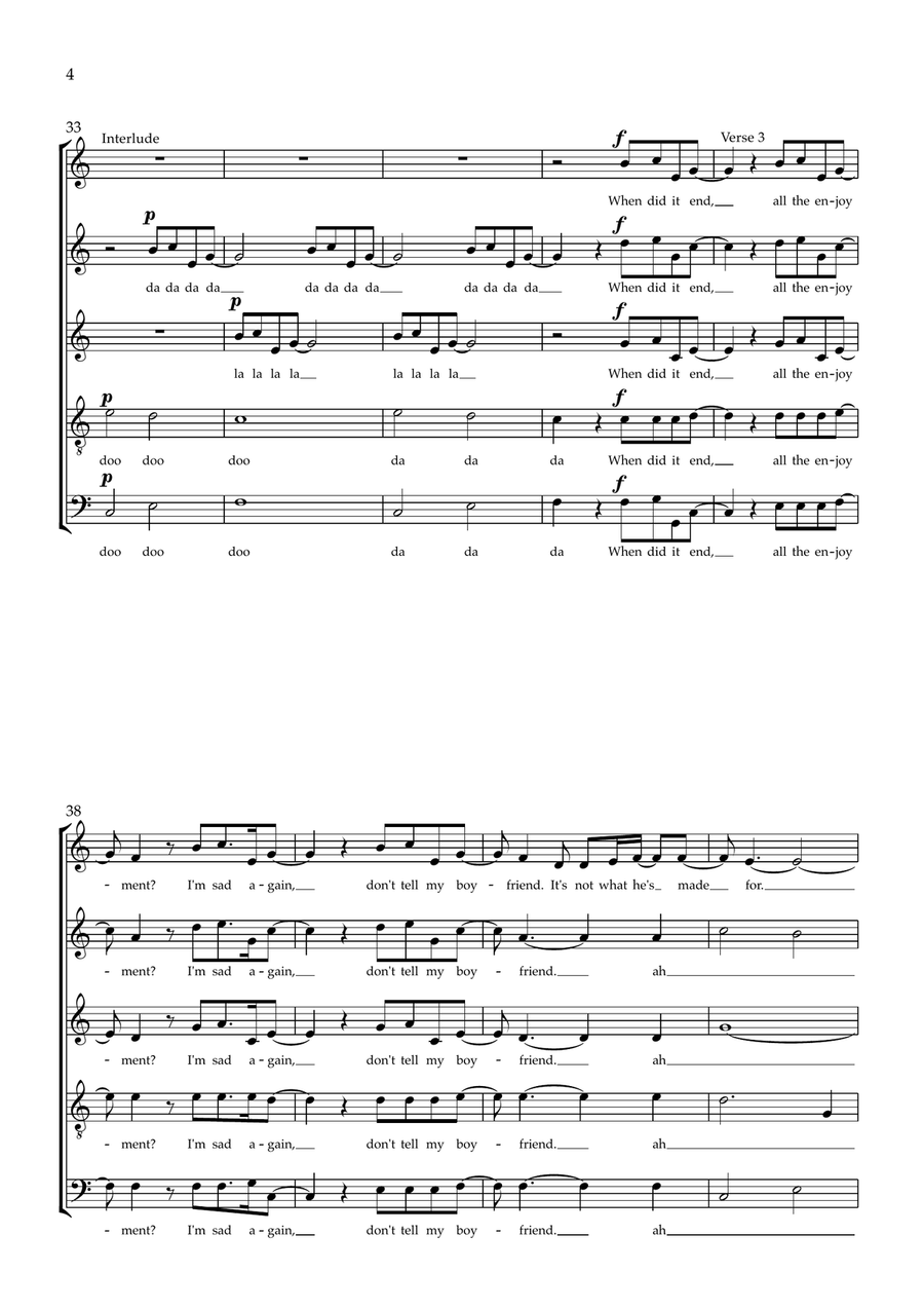 What Was I Made For? What Was I Made For? Choir scores gallery preview page 4