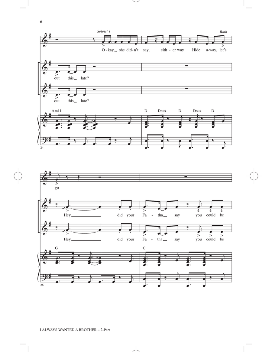 I Always Wanted A Brother (from Mufasa) (arr. Mark Brymer) 2-Part scores gallery preview page 5