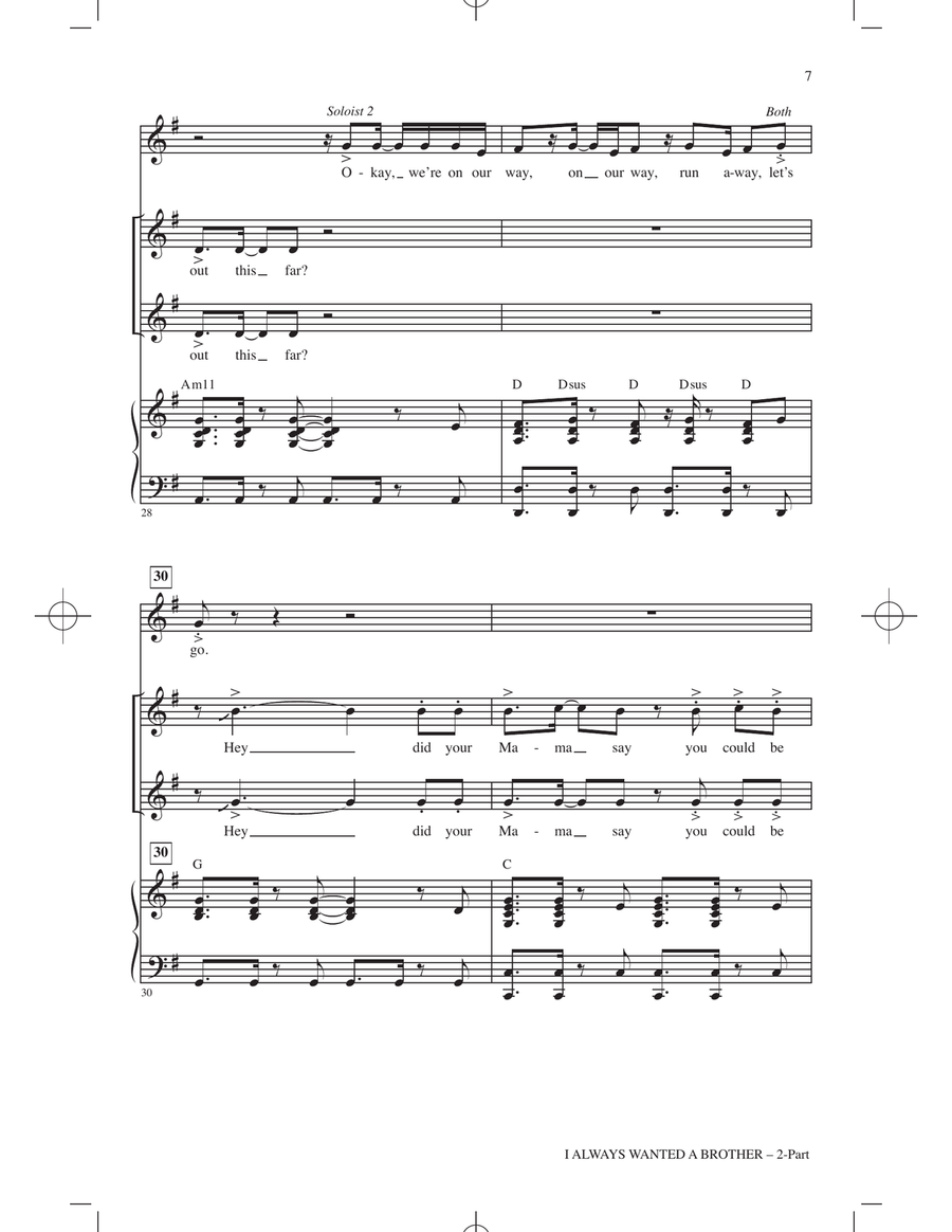 I Always Wanted A Brother (from Mufasa) (arr. Mark Brymer) 2-Part scores gallery preview page 6