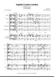English Country Garden – String Quintet Sheet Music (with Optional Piano)